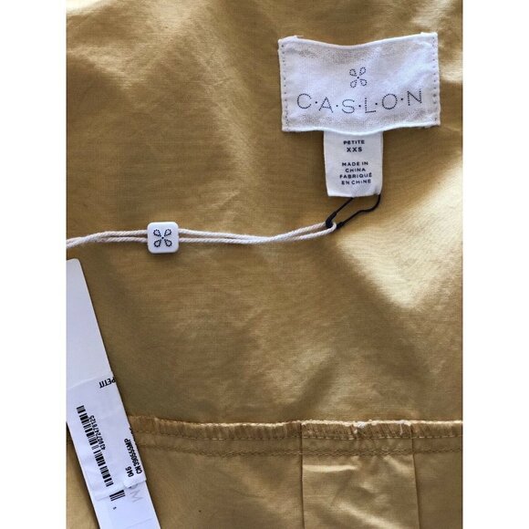 Caslon Women's Petite Yellow Short Techy Cotton Parka Size XXS - Picture 8 of 11